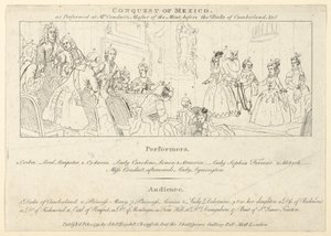 Key with List of Performers to: The Indian Emperor, or, The Conquest of Mexico by Unbekannt