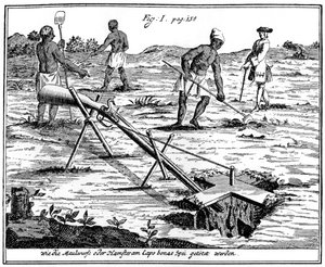Khoikhois catching moles, South Africa, 18th century 1931 by Unbekannt
