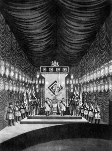 King George IV Lying in State in Windsor Castle by Unbekannt