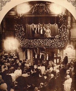 King George V and Queen Mary at a Royal Command Variety Performance, 1920s or 1930s