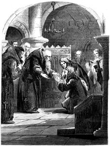King James II at the Abbey of La Trappe, France by Unbekannt