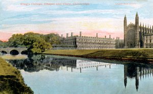 Kings College, Kings College Chapel and Clare College, Cambridge by Unbekannt