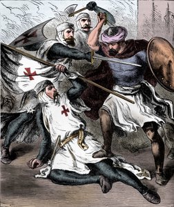 Knights Templar on the Field of Battle by Unbekannt