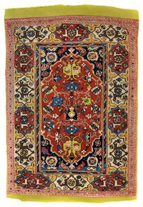 Knotted wool carpet, c1600