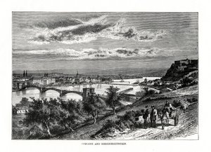 Koblenz and Festung Ehrenbreitstein, Germany by Unbekannt