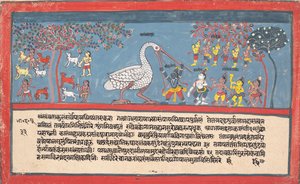 Krishna Slays Bakasura, the Crane Demon by Unbekannt