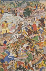 Krishna and Balarama Fighting the Enemy, Folio from a Harivamsa The Legend of Hari