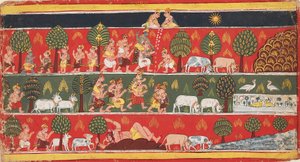 Krishna and the gopis, c1720 by Unbekannt