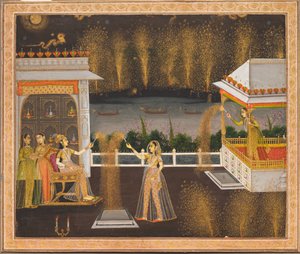 Ladies Celebrating Diwali, 1760 by Unbekannt