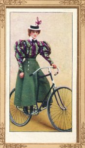 Lady Cyclist Wearing Divided Skirt