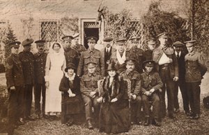 Lady Elizabeth with Countess of Strathmore and Convalescent Wounded Soldiers
