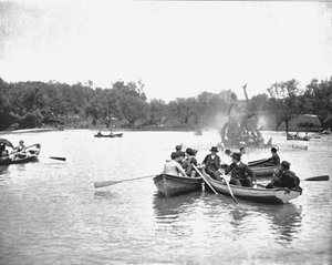 Lake in Wade Park, Cleveland, Ohio, USA