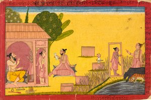 Lakshmana at the Hermitage, Folio from a Ramayana