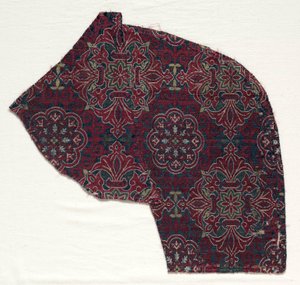 Lampas Fragment with Foliate Medallions