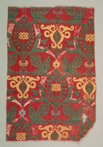 Lampas with Curving Vine and Palmette Leaves by Unbekannt