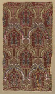 Lampas with Palmette Arches with Alhambra Wall Pattern, 1300s by Unbekannt