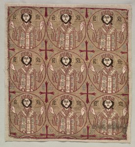 Lampas with Roundels of the Image of Christ in Benedictory Pose
