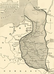 Land taken by Germany from Russia, First World War