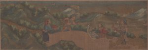 Landscape Painting of Figure in Woodland Setting by Unbekannt
