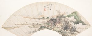 Landscape in the Style of Huichong, 18th century or later, spurious date of 1676 by Unbekannt