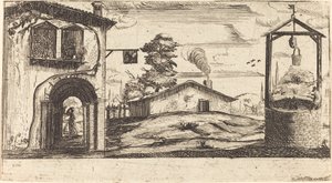 Landscape with a Well by Unbekannt