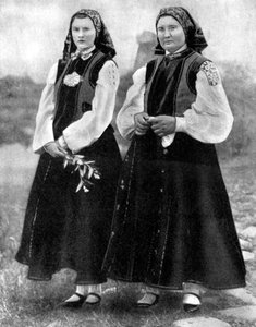 Latvian Women in Traditional Costume