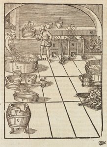 Silver Pastillage - Engraving from Description of Ores and Principal Mining Methods, by Lazarus Ecker by Unbekannt