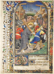 Leaf Excised from the Tarleton Hours: Christ Carrying the Cross Terce, Office of the Virgin by Unbekannt