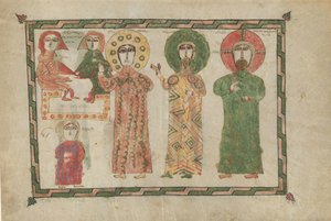 Leaf from a Gospel Book with Four Standing Evangelists, Armenian by Unbekannt