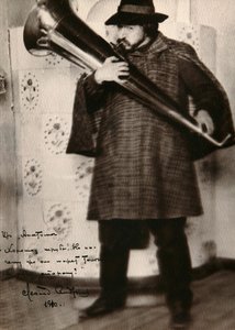 Leonid Andreyev, Russian author, playing a musical instrument