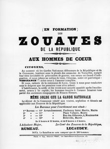 Les Zouaves, from French Political Posters of the Paris Commune