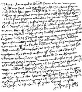 Letter from King Henry VIII to Cardinal Wolsey (