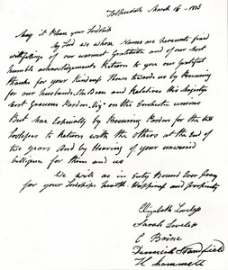 Letter written to Home Secretary John Russell by the wives of the Tolpuddle Martyrs by Unbekannt