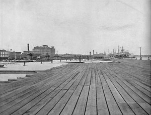Levee and Steamboat Landing, New Orleans, c1897 by Unbekannt
