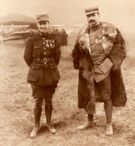 Lieutenant Georges Guynemer and Captain Felix Brocard, French Fighter Pilots by Unbekannt
