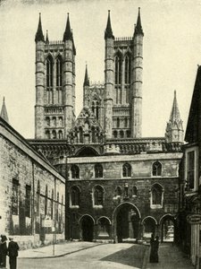 Lincoln Cathedral and The Exchequer Gate, c. 1948 by Unbekannt