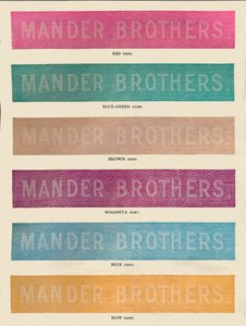 Linotype Practise - Mander Brothers Advert by Unbekannt