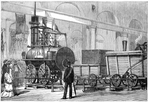 Locomotion, the First Steam Locomotive, at the Railway Jubilee, Darlington, Durham, 19th Century