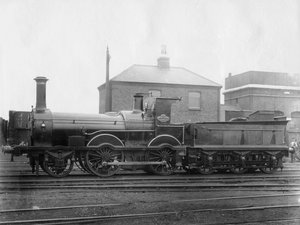London & South Western Railway LSWR Locomotive No 148, Colne with Its Tender, c1880