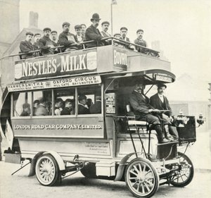 London steam bus, c1900