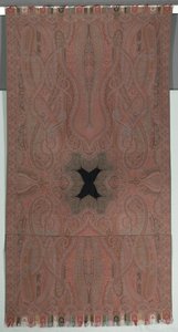 Long Shawl with Large Symmetrical Botehs and Small Black Center, 1855-1862 by Unbekannt