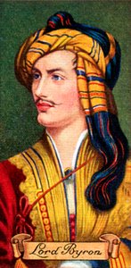 Lord Byron, taken from a series of cigarette cards, 1935 by Unbekannt