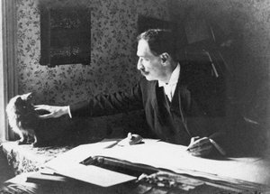 Louis Wain at His Drawing Board