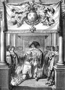 Louis XIII of France conferring the Order of the Holy Spirit, 17th century by Unbekannt