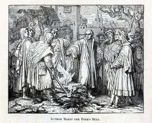 Luther Burns the Pope