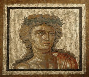 Lyon, region Auvergne, Rhone Alpes, department of Rhone. 69000 Mosaic Bacchus-Dionysos. Detail of Spring by Unbekannt
