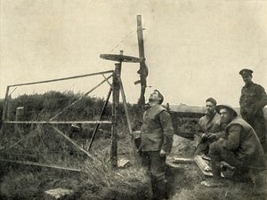 Machine Gun Mounted on Wheel by Unbekannt