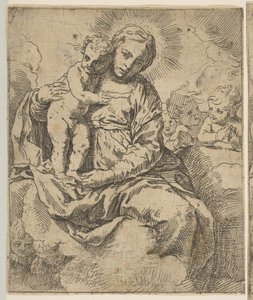 Madonna and Child Seated on Clouds and Surrounded by Angels, ca. 1639 or After by Unbekannt