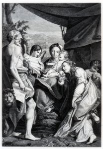 Madonna and Child with St Jerome and Mary Magdalen (The Day) by Unbekannt