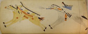Maffet Ledger: Two Mounted Indians, ca. 1874-81